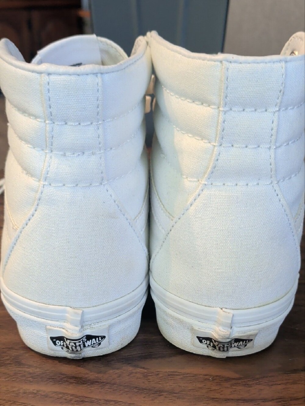 VANS White High-Top Canvas Sneakers - Picture 5 of 8